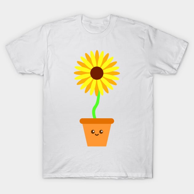 Sunflower Cute Cartoon T-Shirt by vnteees1